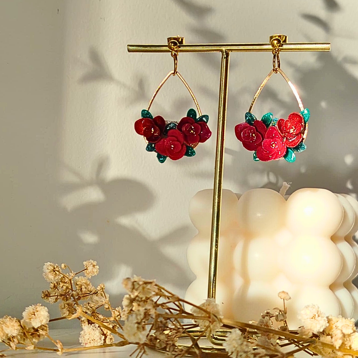 Romantic Drop Earrings – Božino izdanje - Crvena elegancija
