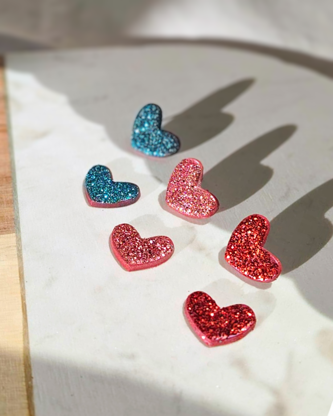 Srca Šljokice - Naušnice za Valentinovo