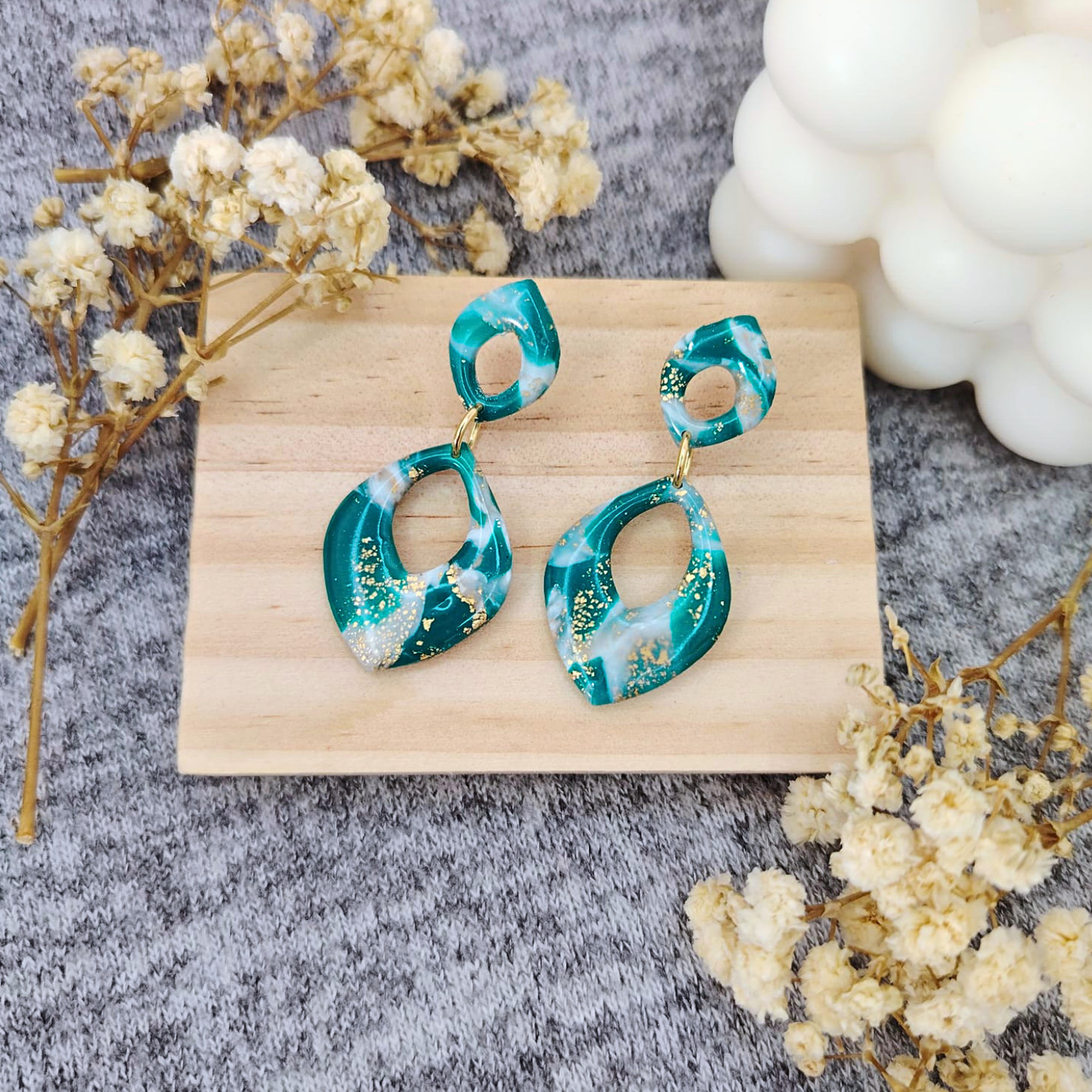 Aurora Drop - Zelena - elegantne naušnice