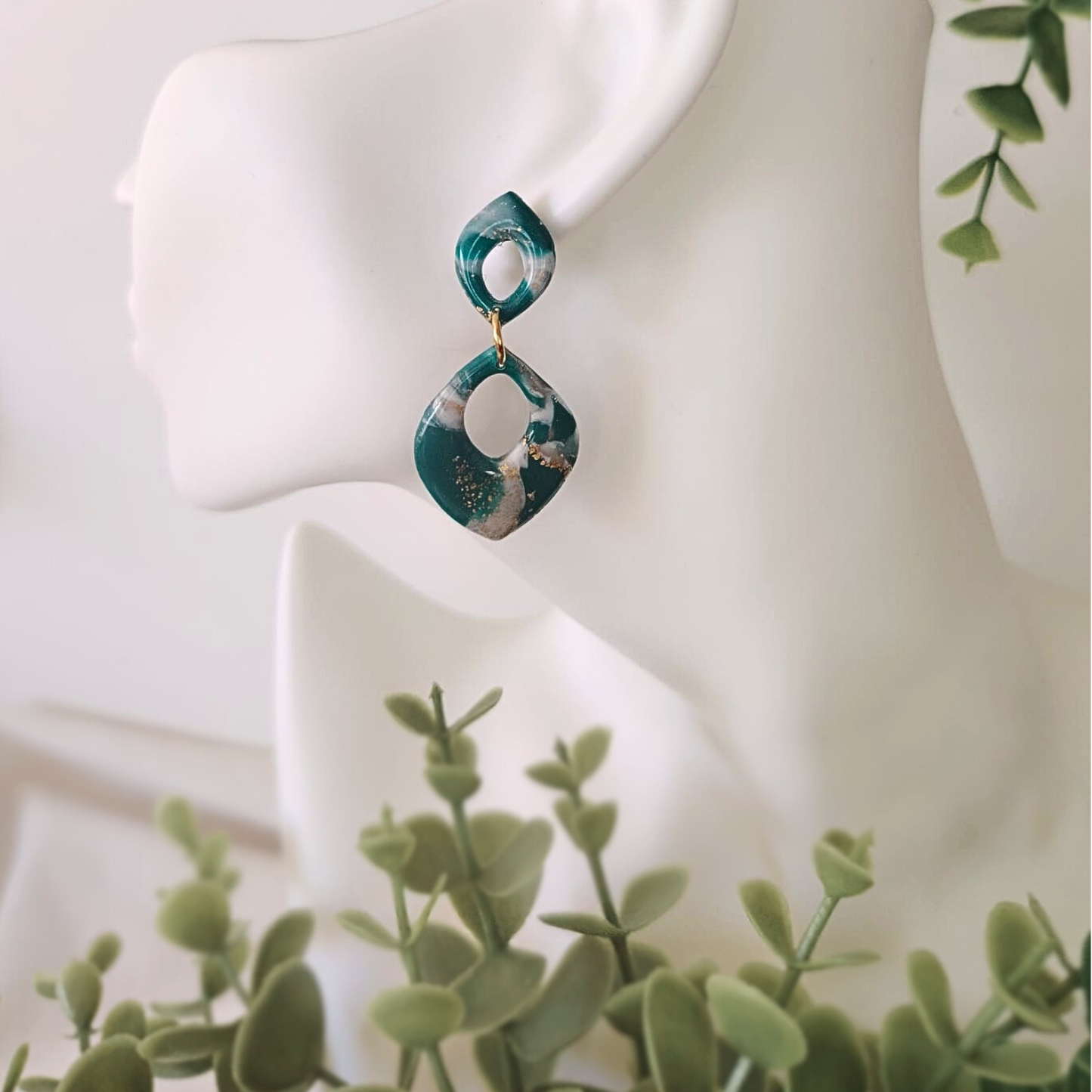 Aurora Drop - Zelena - elegantne naušnice