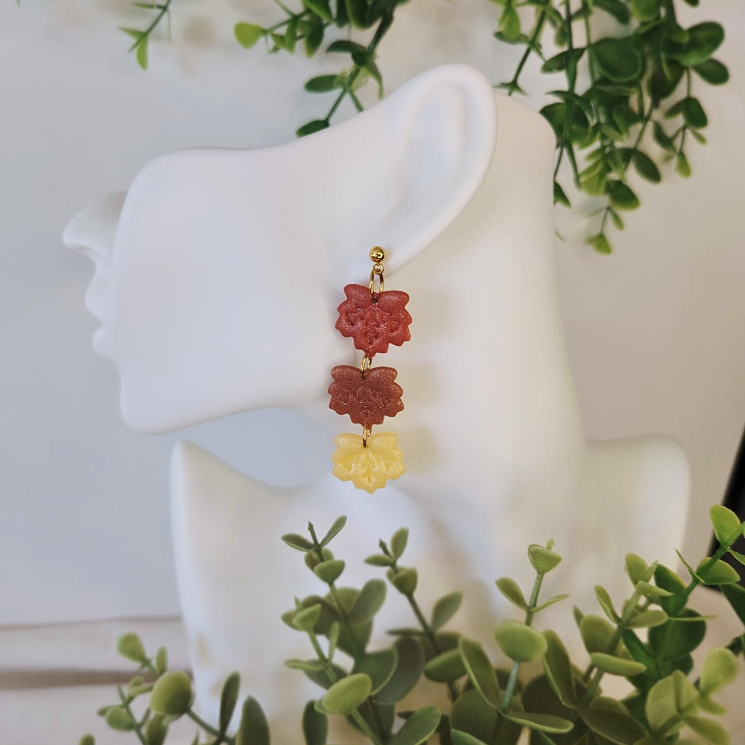 Falling Leaves Earrings – Trostruki jesenski listovi