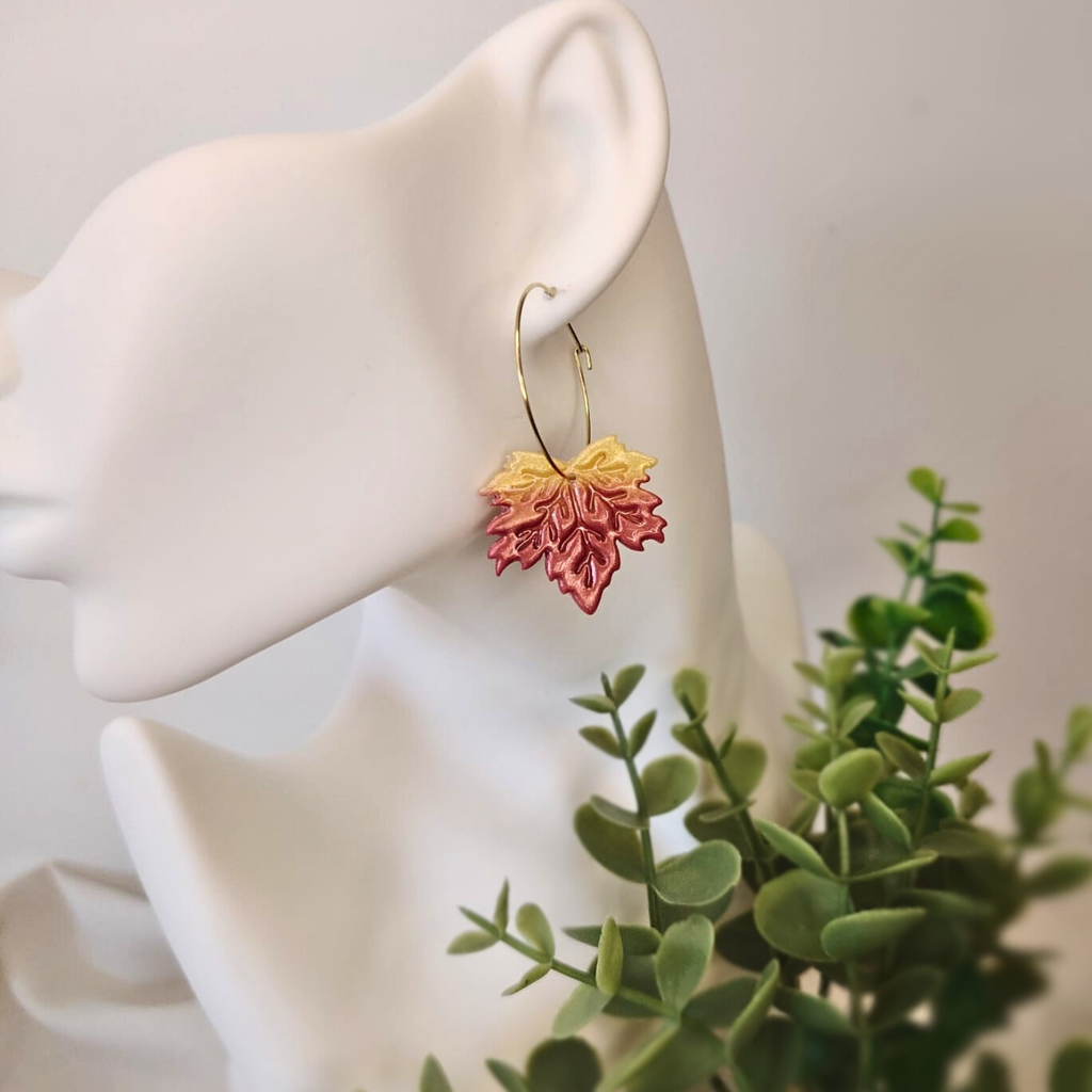 Autumn Hoops – Jesenske naušnice od gline