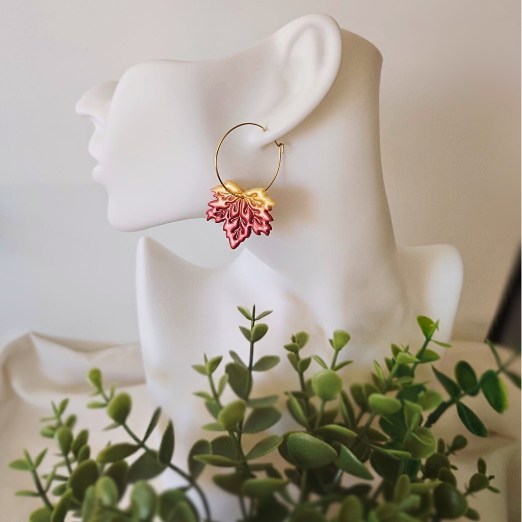 Autumn Hoops – Jesenske naušnice od gline