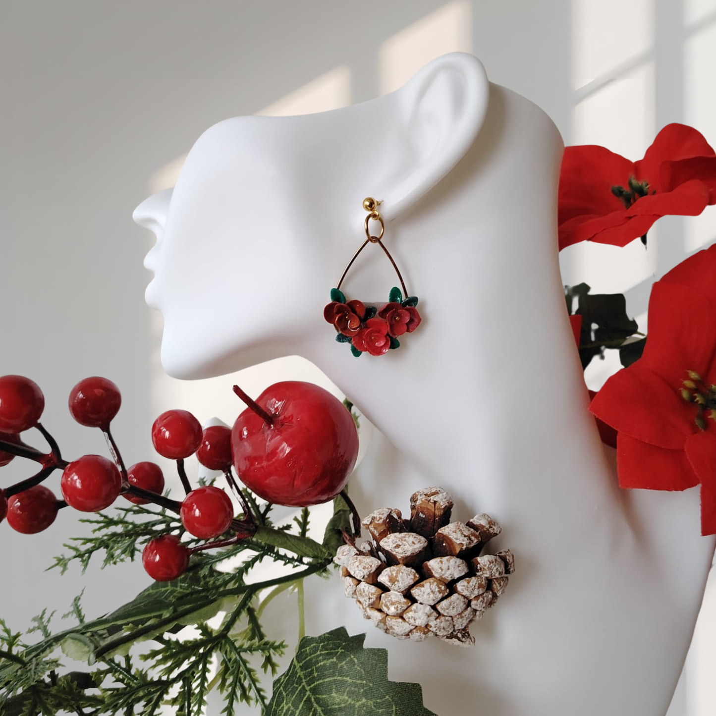 Romantic Drop Earrings – Božino izdanje - Crvena elegancija