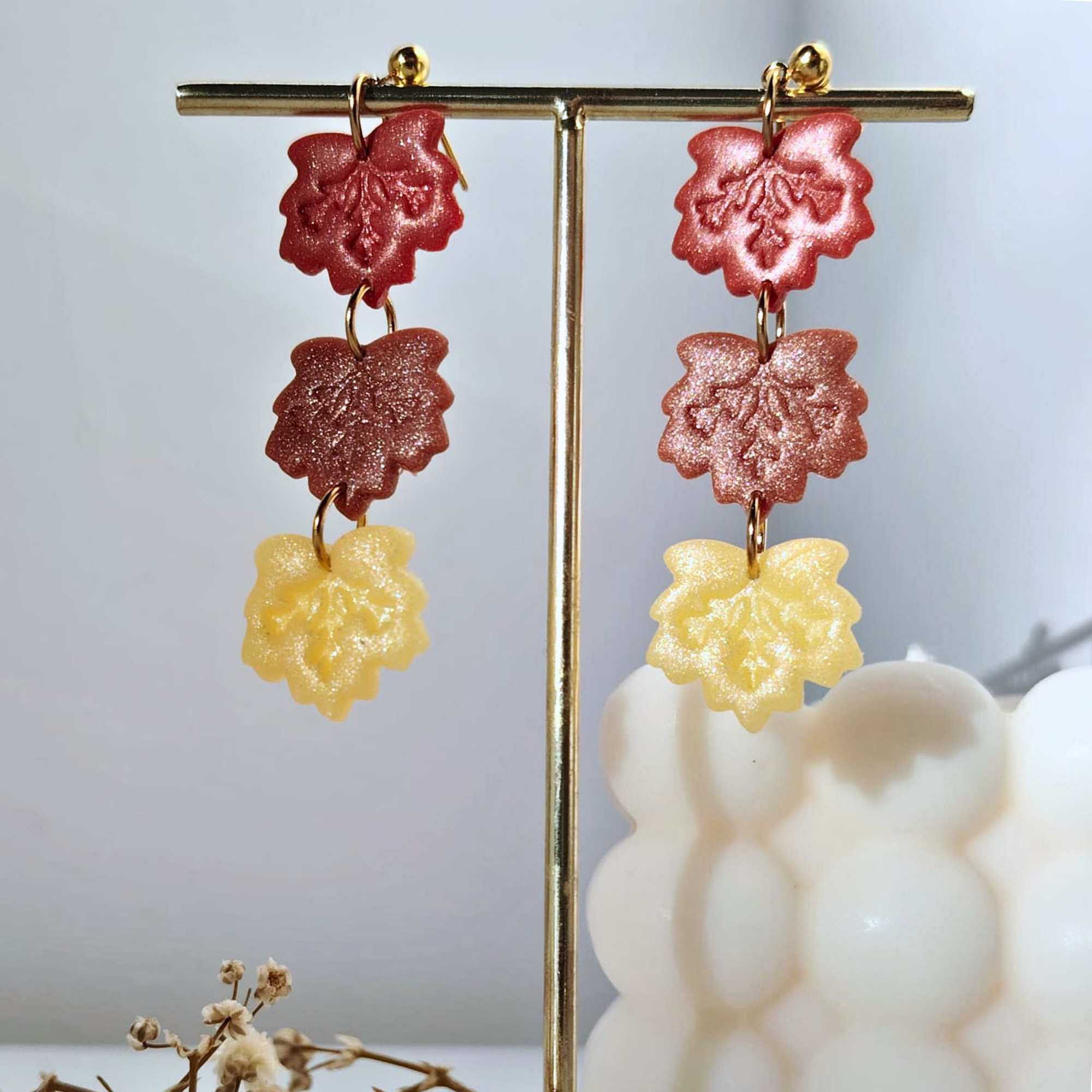 Falling Leaves Earrings – Trostruki jesenski listovi