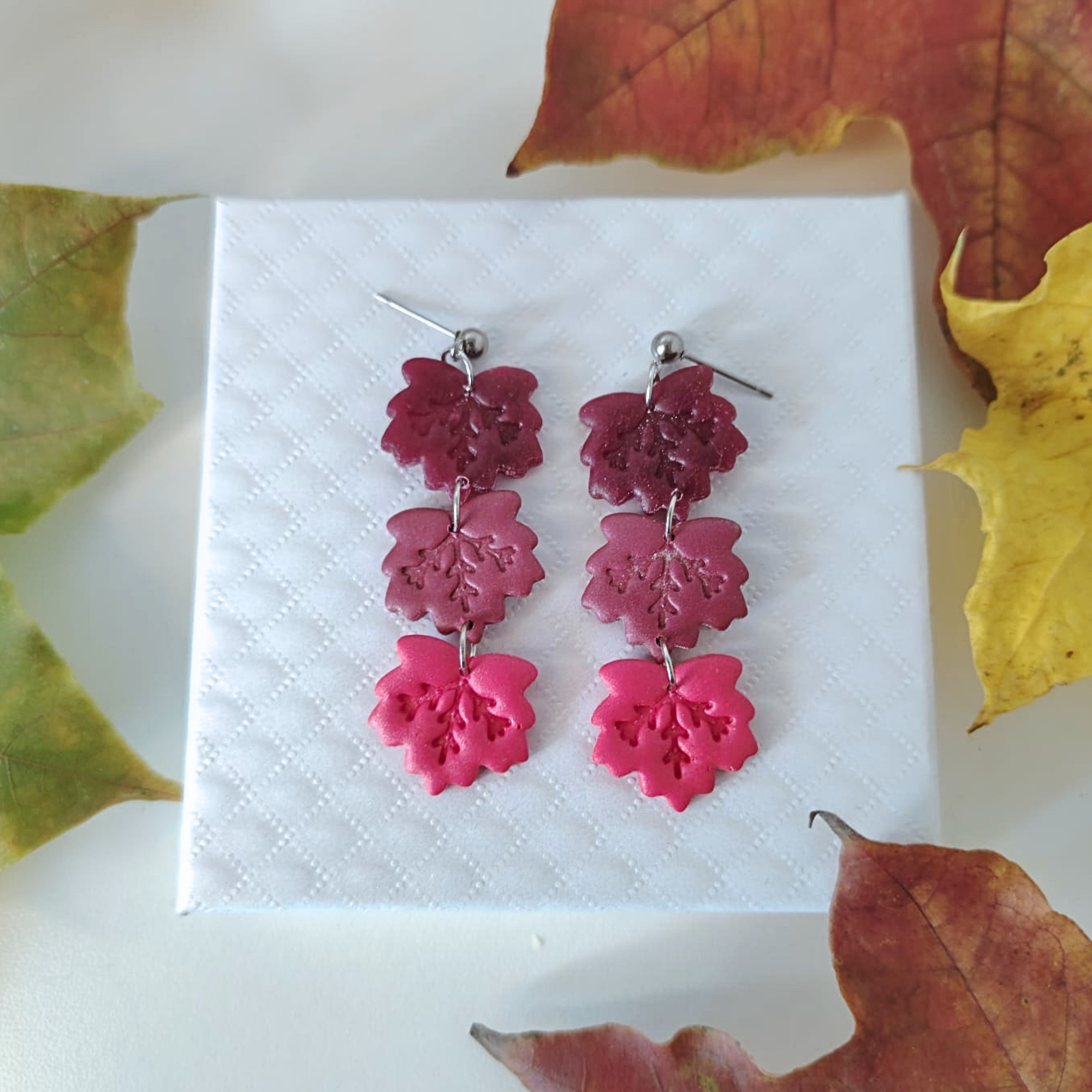 Falling Leaves Earrings – Trostruki jesenski listovi