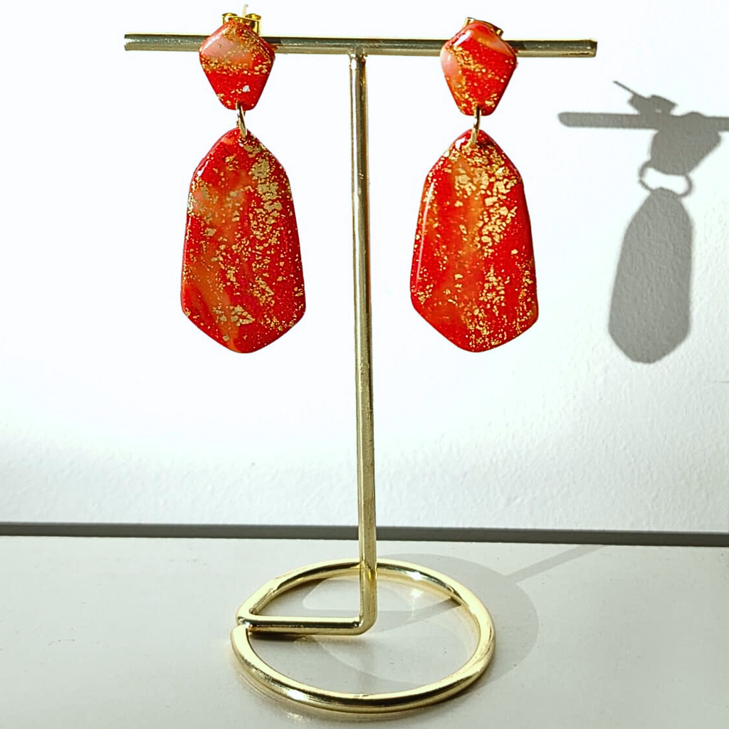 Sunset Glow - Elegantne naušnice ručno rađene od gline