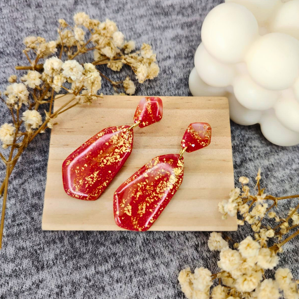 Sunset Glow - Elegantne naušnice ručno rađene od gline