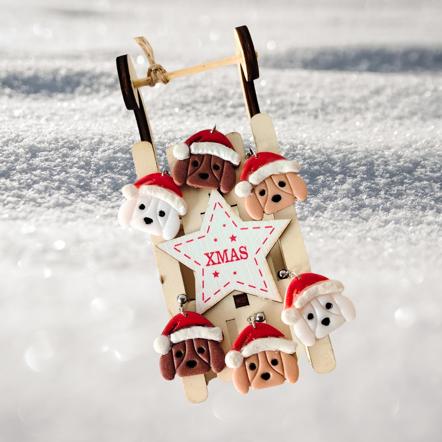 Božićne Naušnice Pas – Slatki Blagdanski Poklon / Božićni poklon