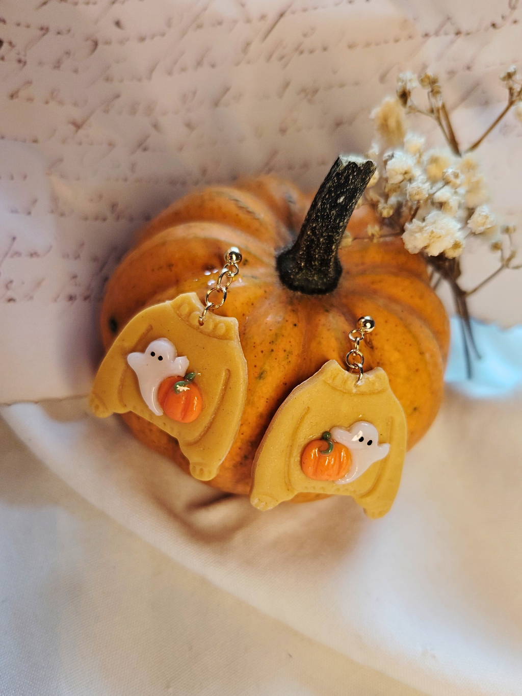 Halloween Spooky Sweater naušnice od polimerne gline