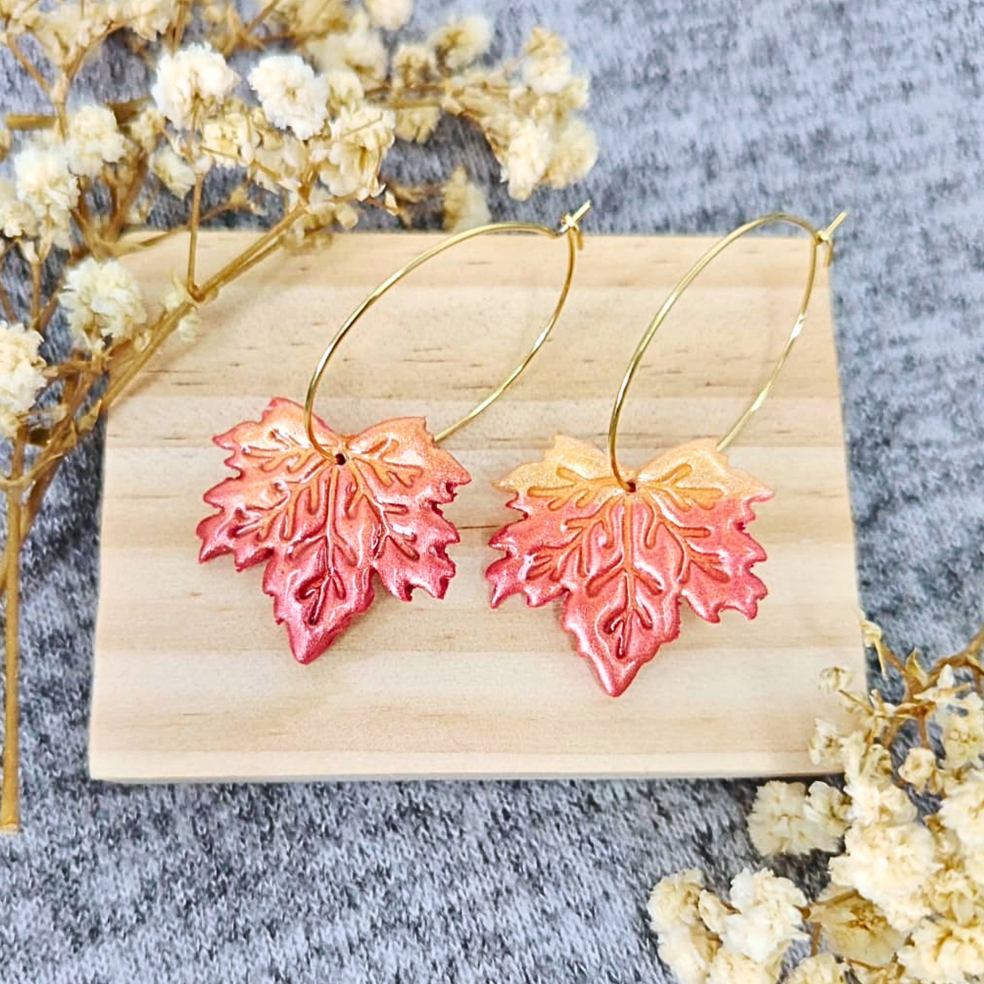 Autumn Hoops – Jesenske naušnice od gline