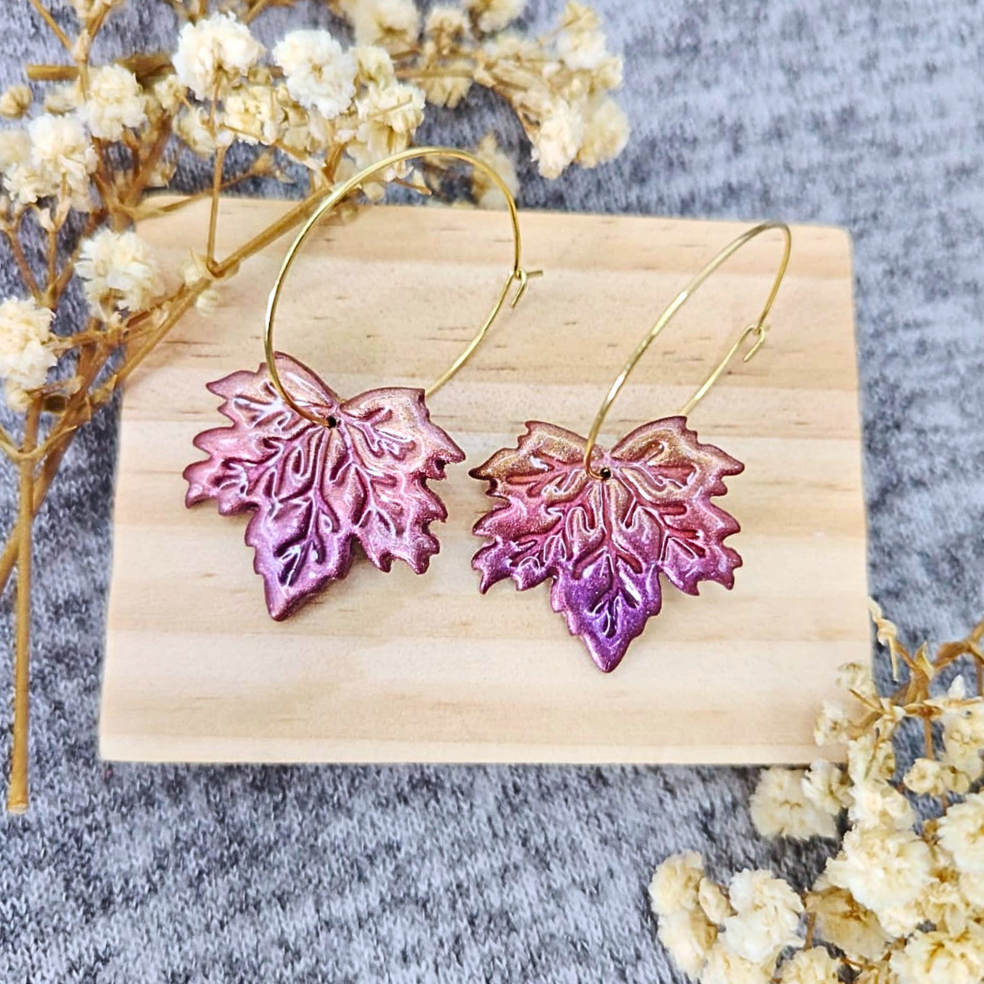 Autumn Hoops – Jesenske naušnice od gline