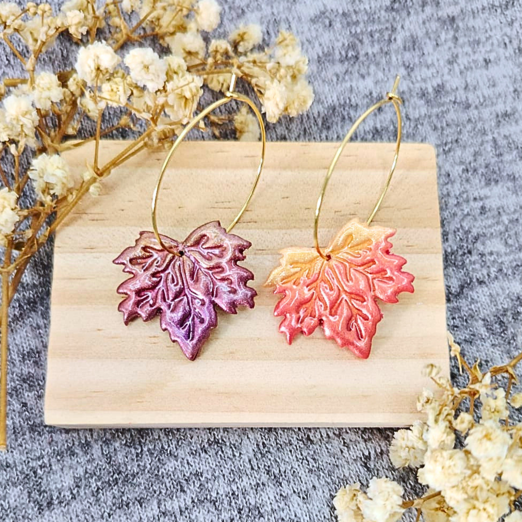 Autumn Hoops – Jesenske naušnice od gline