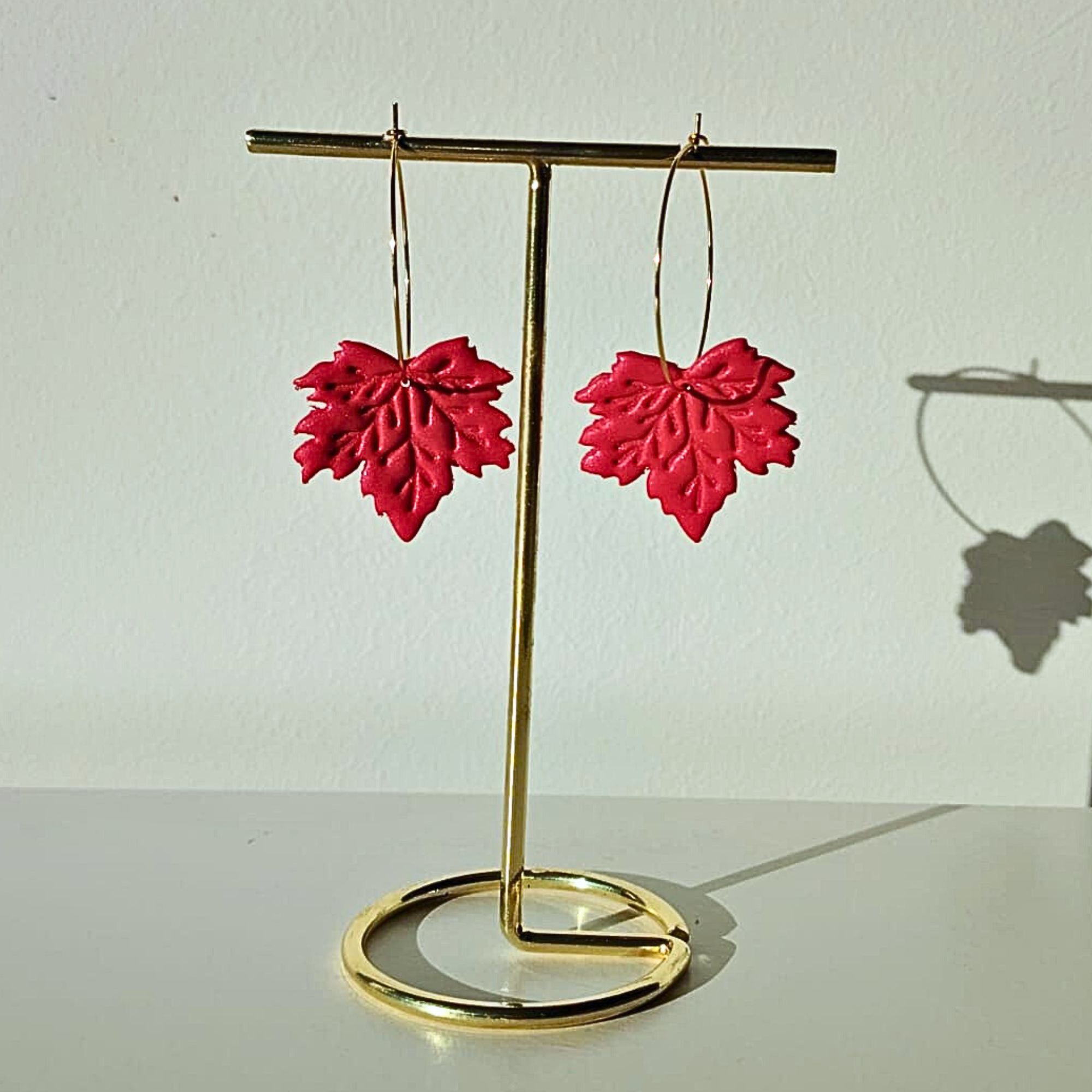 Autumn Hoops – Jesenske naušnice od gline